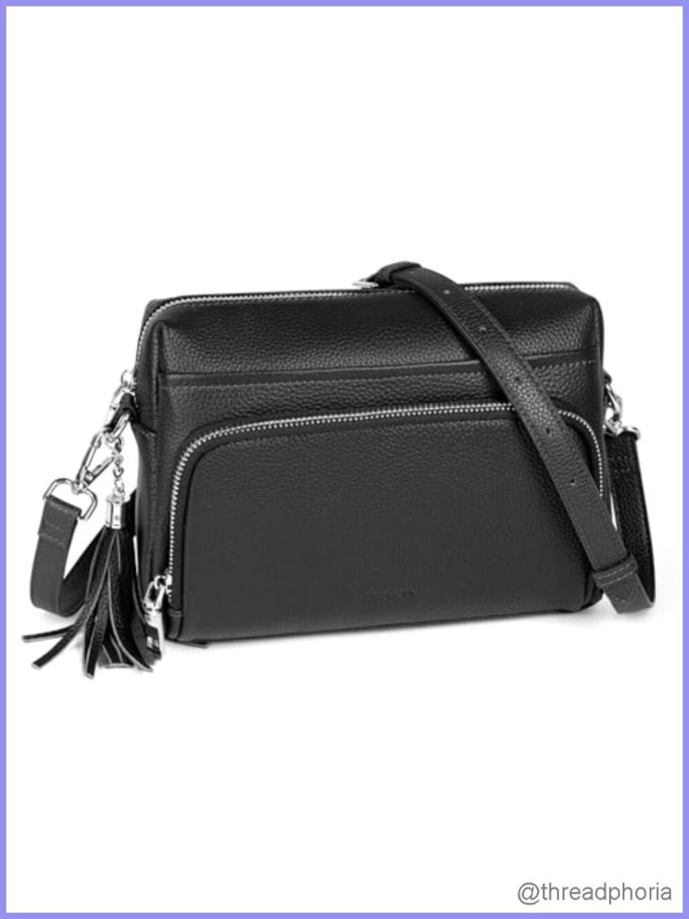 Genuine Leather Crossbody Bag with RFID Wallet Card Holder